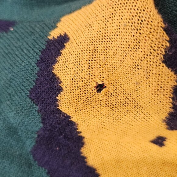 Anthropologie Laine Floral Knit Emerald Green Crew Neck Women's Sweater - Picture 5 of 5